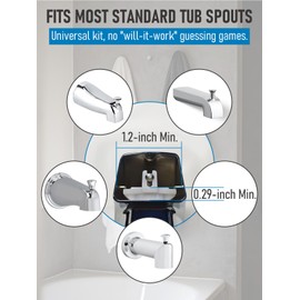 Kootesday 2-Pack Tub Spout Diverter Repair Kit - Universal Bathtub Faucet Parts with Valve Stems, Cup Seals & Gates, Fingerprint-Resistant, Fix Leaky Diverter in Minutes (Oil-Rubbed Bronze)