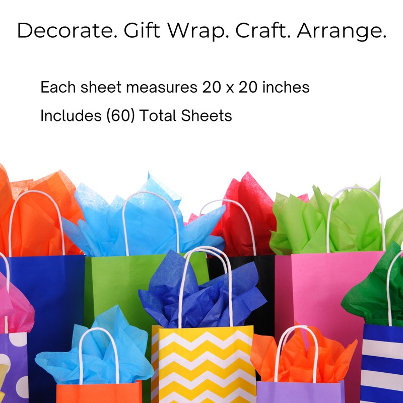 Iconikal Gift Wrap Tissue Paper, 20 x 20-Inches, 60-Sheets (Baby