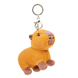 Frankiezhou Home Capybara Plush Keychain Toy - Realistic Capybara Stuffed Animals Keyring Pendant, Cute lice Plushie Toys for Backpack Handbag Charms, 6inchs