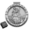 Anwlki Saint Christopher Medal for Car St Christopher Visor Clip