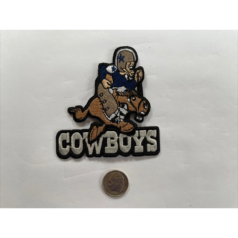 Dallas Cowboys vintage embroidered iron on Patch 3"x 2.75” Cowboy
