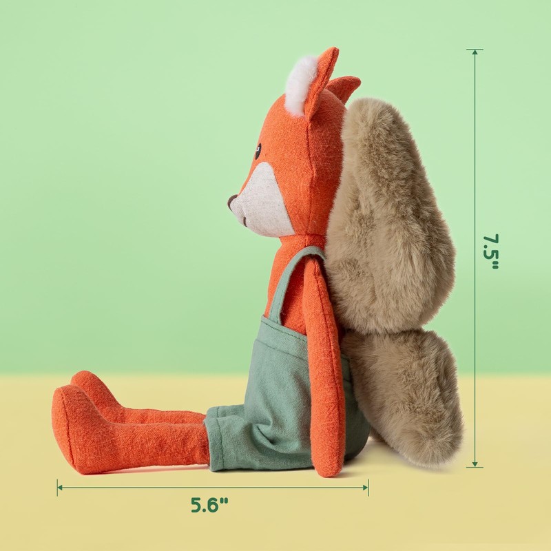 CUDDLE CORNER 11” Plush Figures with Wings Fox Fairy Linen