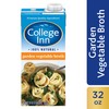 COLLEGE INN 100% Natural Garden Vegetable Broth, 32 oz Carton