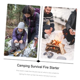 BESPORTBLE 3sets Wooden Fire Starter Survival Tool Easy Use for Camping Barbecue 2pcs*3