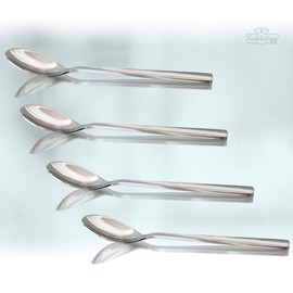 NobleEgg Egg Spoons for Soft Boiled Eggs, Coffee, Desserts | 18/8 Stainless Steel | 5.5 inches | Set of 4