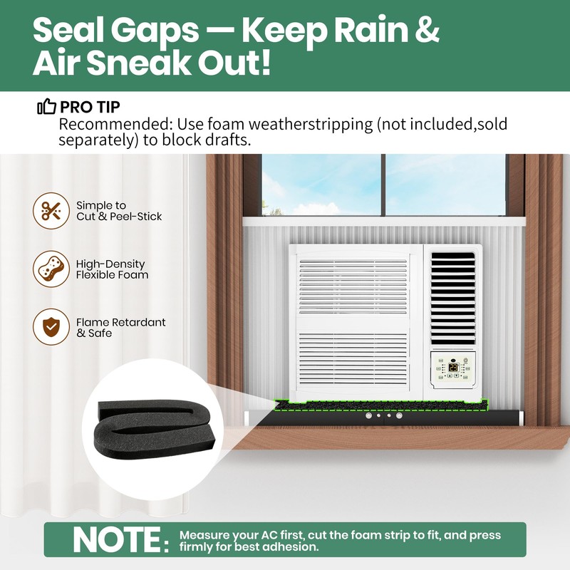Marudina Upgraded No-Drill Window AC Bracket, Adjustable Window Air Conditioner