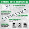 SK Reversible Ratcheting Wrench Set, Combination Wrench Set, 8-Piece, Metric,