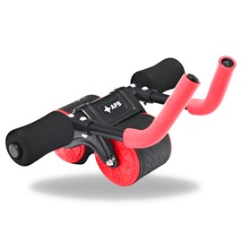 APB Blast Ab Roller, with thick elbow support with resistance spring. Ab workout for Abdonimal and Core strength Exercise. Equipment for a Home Gym and a Home Workout, Red