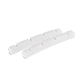 Muislcily Slotted Curved Bass Guitar Bone String Nut for 4 Strings Fender PB Precision Jazz Bass , 42*3.2*4.6/4.8/4.6MM(Pack of 2)
