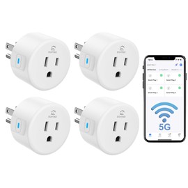 Eightree Smart Plug 5GHz & 2.4GHz, Smart Outlet WiFi Socket with APP Remote Control, Compatible with Alexa & Google Home, 4 Packs