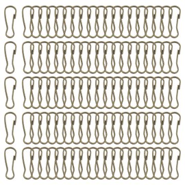PATIKIL Lanyard Hooks, 200 Pcs 16mm Stainless Steel 304 Spring Snap Hook Metal Clips Clasp for Key Chain Key Rings ID Card Shower Curtain, Bronze