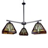 Chloe Lighting Innes Mission Tiffany-Style Blackish Bronze 3 Light Mini