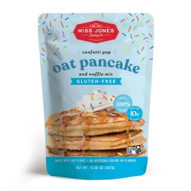 Miss Jones Baking Confetti Pop Oat Pancake Waffle Mix 10G of Protein 13.99 oz