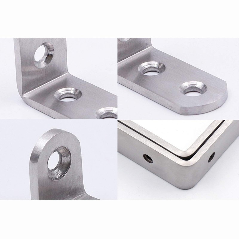 Meiyea 10PCS L Bracket, Corner Bracket with Screws, Right Angle,