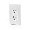 Leviton 20 Amp Decora Tamper-Resistant Duplex Electrical Wall Outlet, T5825-W,