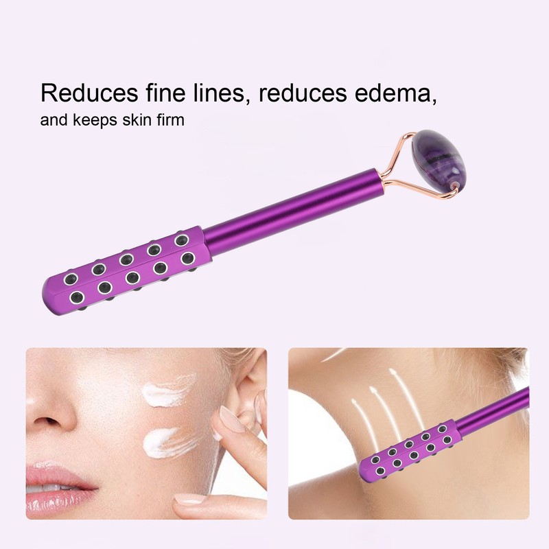 Double Head Germanium Face Massage Roller Portable Facial Skin Tightening