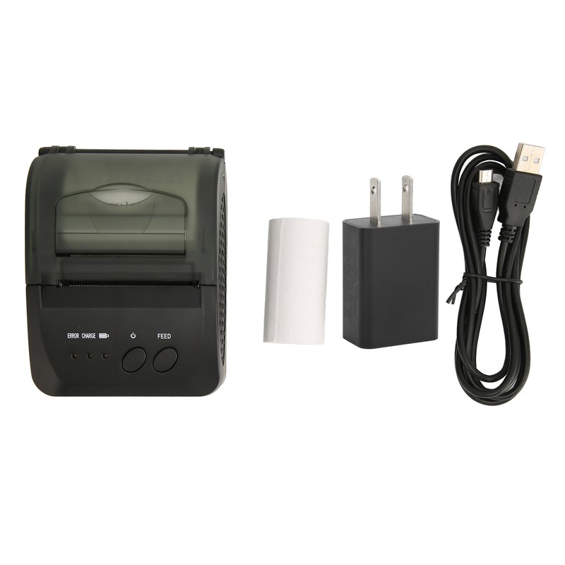Portable Receipt Printer 58mm Bluetooth 4.0 Fast Printing Low Noise