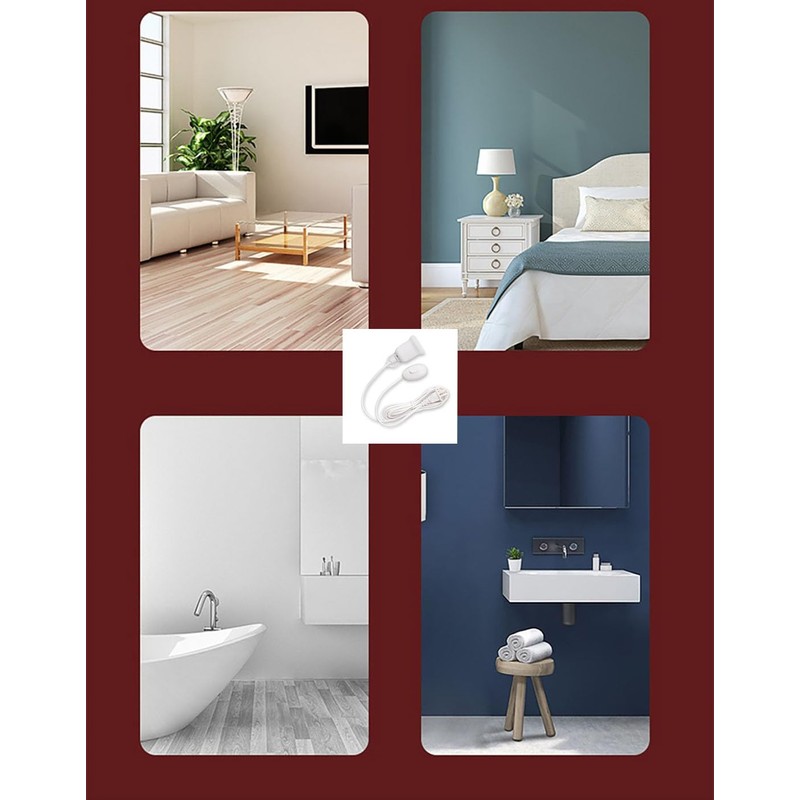 WPJCS Light Bulb Cord with Plug, Plug in Light Socket,