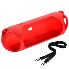 Carrying Silicone Cover Case Compatible with Beats Pill Wireless Bluetooth Speaker (Red)