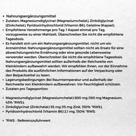 Medica Herbs - Magnesium - Zink - Vitamin B6 - Energie - Vitalität - gesunde Muskeln und Knochen - Immunsystem - zuckerfrei - alkoholfrei - glutenfrei - Nahrungsergänzungsmittel - 60 Kapseln