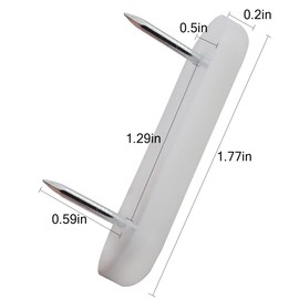 FMHXG 50pcs Chair Slider Plastic Head 2 Pins Nail on Furniture Sliders Chair Leg Floor Protectors Cabinet Fasteners for Hardwood