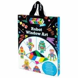 Smarts & Crafts Go Robot Window Art, 26 Pieces, Unisex, Kids & Teens (LOC GRM1)