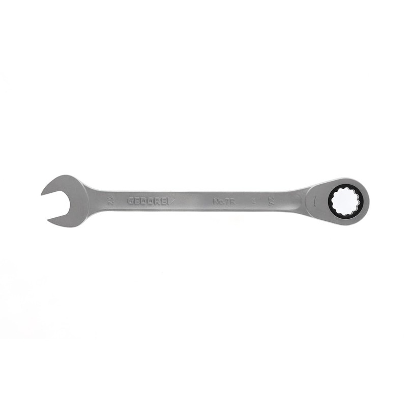 GEDORE Combination Spanner with Ring Ratchet, SW 24 mm, Flat,