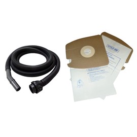 Replacement Mighty Mite MM 3670, 3681, 3683, Vacuum Cleaner Hose Compatible with Eureka and Sanitaire Vacuums. Kit Includes Hose + 9 Eureka Style MM Bags. Replaces Part #60289-1