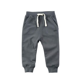 Toddler Baby Boys Girls Sweeatpants Cotton Pure Color Bear Active Jogger Pants with Drawstring 1-6T (18-24 Months, Dark Grey)