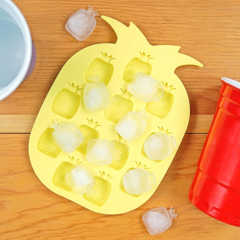 Pineapple Shaped Ice Cube Tray, Yellow - Fairly Odd Novelties
