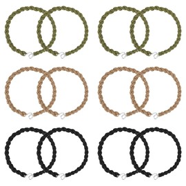 TRKETK Pack of 12 Elastic Boot Bands, Bicycle Boot Straps Outdoor Leggings Rope Blousing Garters with Metal Hook Webbing Elastic Boot Strap for Hiking Climbing Camping, multicoloured