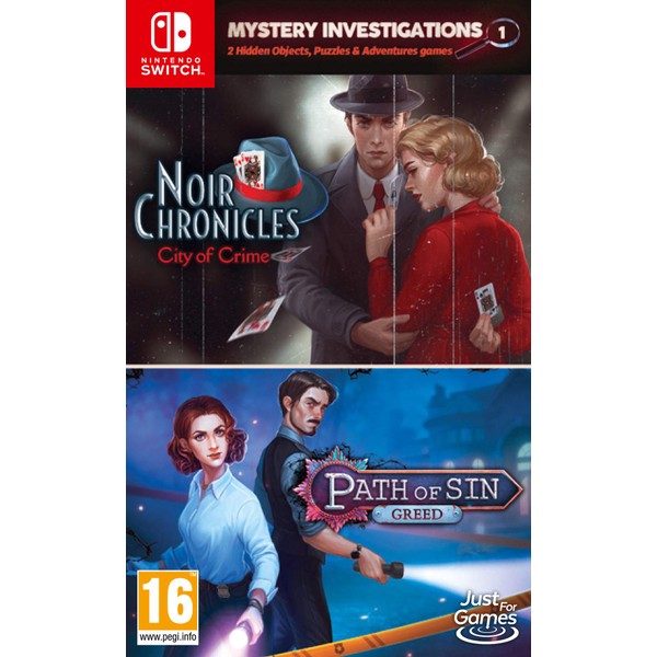Mystery Investigations 1: Noir Chronicles: City of Crime + Path of Sin: Greed (Nintendo Switch)