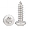 Qrity 100PCS M4x10mm Self Tapping Screw, Torx Pan Head Screws,