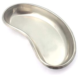 AAProTools 10" Kidney Bowl Basin Emesis Tray Stainless Steel Satin Flat Edges Dental