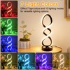 Adebime Modern Table Lamp, 7 Colors 10 Light Modes Spiral