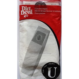Dirt Devil Vacuum Bag Type U Fits Ultra Bagged