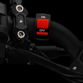 HISports Motorcycle Handlebar Switch 7/8 Inch Motorcycle Handlebar Toggle Switch with On/Off Push Button Motorcycle Switch Handlebar Light Switch for U5 U7 U2 LED Headlight Scooter Electrombile