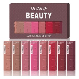 Set 8 Labiales Líquidos Mate Larga Duración Dunuf 01