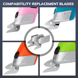 VLOXO Electric Scissors Replacement Blade, Paper Cutter Blade, Multi-Purpose Household Electric Fabric Scissors Blade for Cutting "O" and "D" Type Cutter 2 Pieces Only Replacement Blades