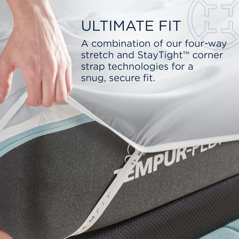 TEMPUR Classic Cotton Sheet Set Sleepy Silver Mist - Split