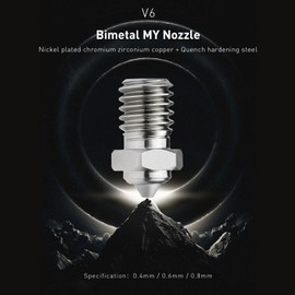 3D Printer Nozzle 0.6mm Bimetal V6 Nozzle for Anycubic I3 Mega, Mega X, Chrion, Kobra Neo,Kobra S Series Prusa i3 MK2S,MK3,MK3S+,Mini,Voron 2.4, 3D Printer