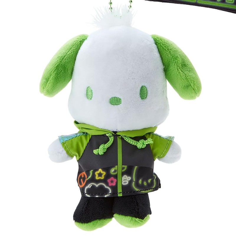 Sanrio 597147 Pochacco Mascot Holder (Sanrio Vivid Neon)