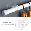LeLehome 8PCS No Drill Curtain Rod Holders Universal Plastic Nail
