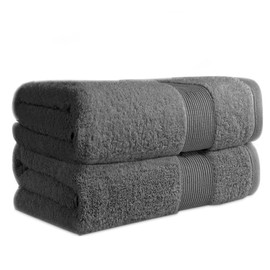 AULIFLOWER Bath Towel, Pure Cotton, Hotel Specifications, 23.6 x 47.2 inches (60 x 120 cm), Set of 2, Cotton, Large, Thin, Good to the Touch, Fluffy, Quick Drying, Instant Absorption, Water