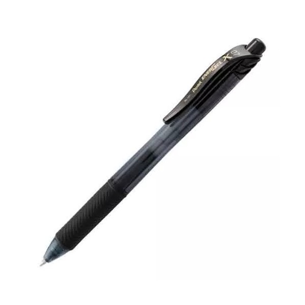 Pentel EnerGel-X Retactable Refillable Pen 0.7mm Metal Tip Black Office