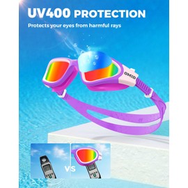 OMID Kids Swim Goggles, P2mini Lite Clear Lens Goggles for Age 6-14