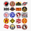 Vintage Defunct Railroad Railway Logos - Trains Hobby Bumper Sticker