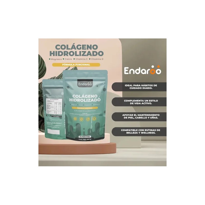 Colágeno Hidrolizado Con Magnesio, Calcio Y Vitamina D 300 G