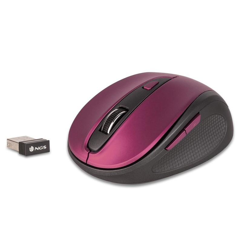 NGS EVO MUTE PURPLE - Kabellose Optische Maus, 2.4GHz, USB-Maus