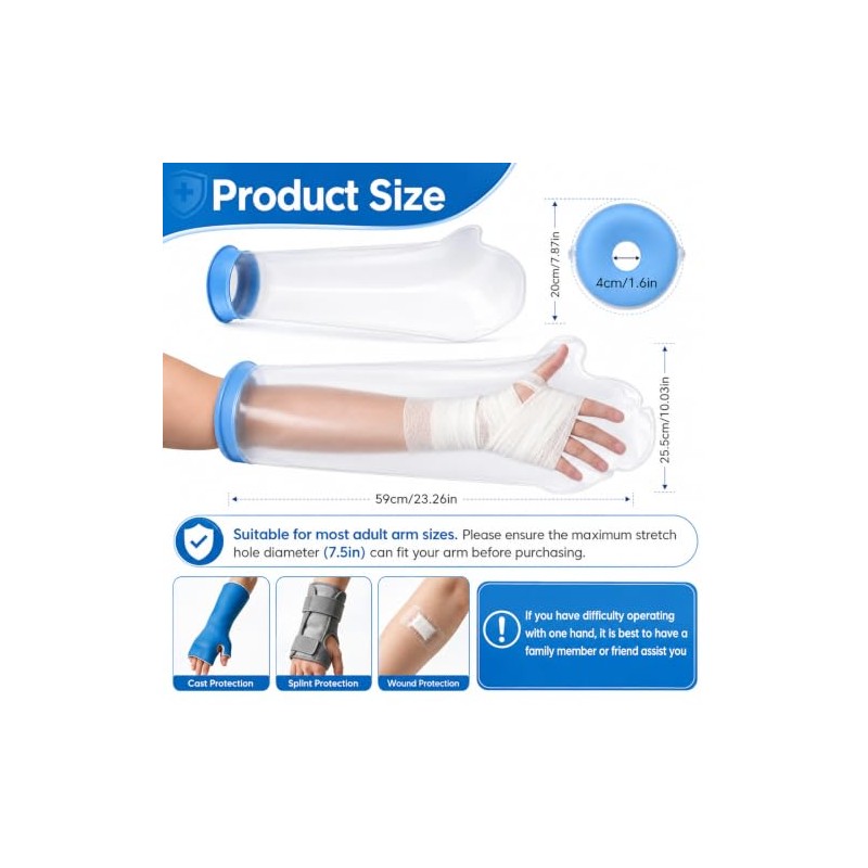 Waterproof Arm Cast Cover for Shower Adult